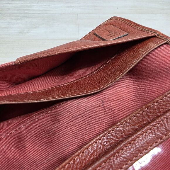 Fossil Genuine Leather Women's Wallet Cards Cash Coins Pockets Brown Orange 2010 - Picture 14 of 15